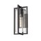 Z-Lite Aura 1 Light Outdoor Wall Light, 8in. W x 16.5in. H, Black 5013M-BK - alternate 2